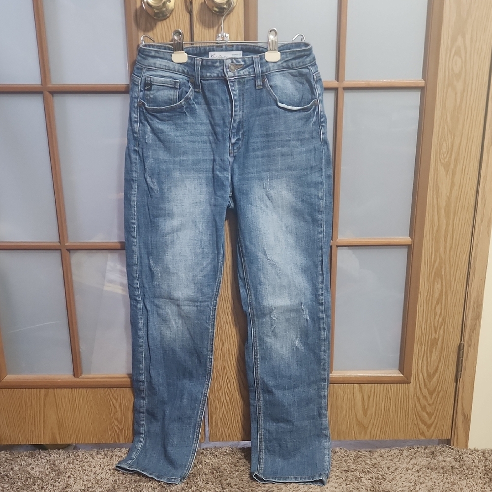 Kancan Distressed Womens Straight Leg Jeans Size 27
